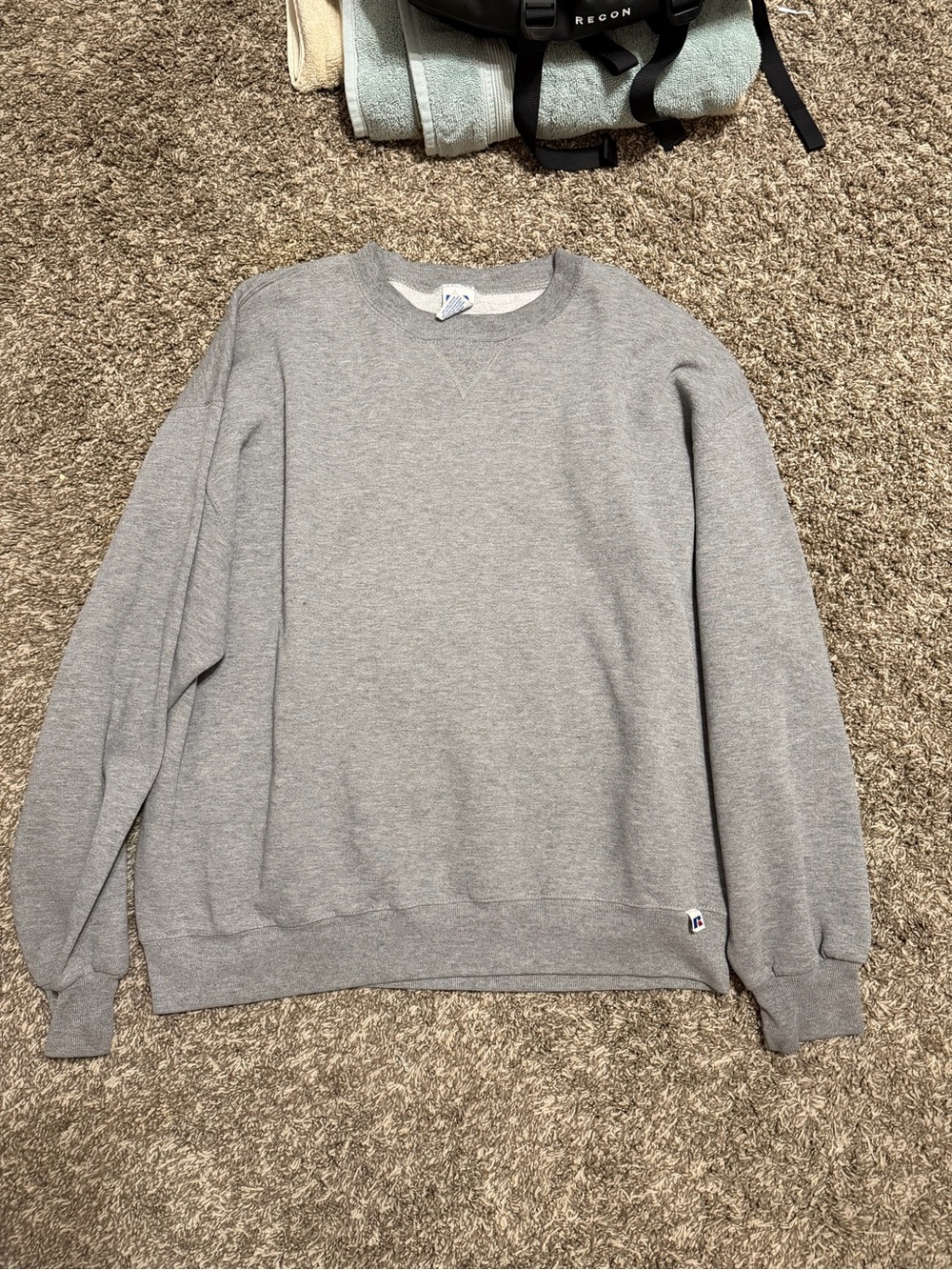 Russell Athletic Light Gray Crewneck Sweatshirt